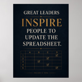 Poster Grandes Líderes Inspiram as Pessoas a Atualizar Pl