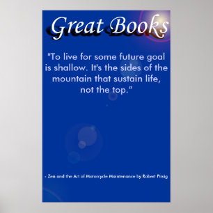 Póster grandes livros, "para viver para algum goa futuro