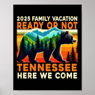 Poster Grandes Montanhas Fumosas Tennessee Férias em Famí