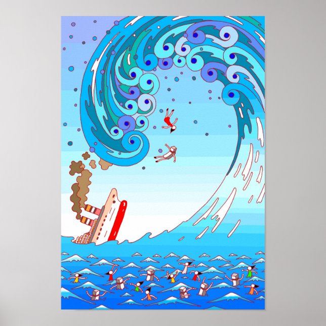 Poster Grandes ondas e naufrágios. (Frente)