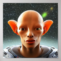 Grandes Orelhas Humanas Como Alienígena No Espaço
