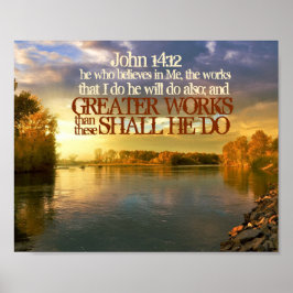 Póster Grandes Trabalhos Ele Deve Fazer John 14:12