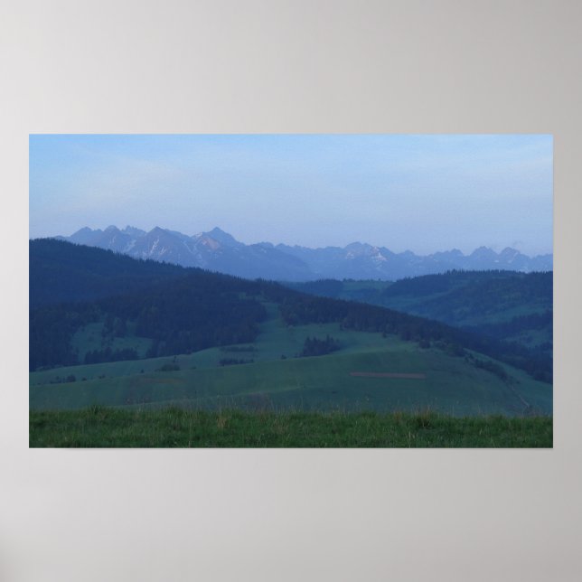 Poster Grandeus sunrise, vista Tatras (Frente)