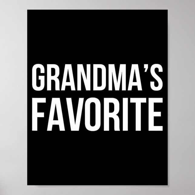 Poster Grandma's Favorite Family Baby Granhild Quote  (Frente)