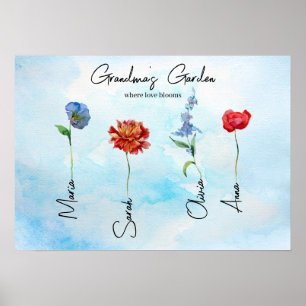 Poster Grandmas Garden   Arte Personalizada Personalizada