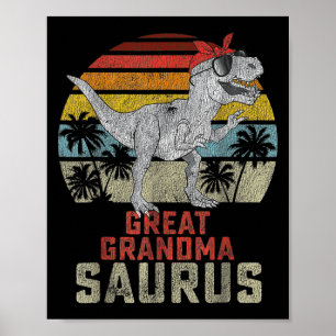 Poster Grandmasauro T Rex Dinossauro Excelente Avó Saurus