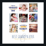 Poster GRANDPA FOTO COLLAGE GIFT GIFT Orgulho Papá Pop Gr<br><div class="desc">Belo presente para o vovô, avô, Papa com modelos fotográficos (suas fotos irão automaticamente ajustado o espaço mostrado - para obter assistência, entre em contato com o LeahG Designer) e campos de texto. A cor de fundo pode ser alterada para se adequar ao próprio decoro do avô, cor favorita. Presente...</div>
