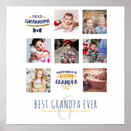 Poster GRANDPA FOTO COLLAGE GIFT GIFT Orgulho Papá Pop Gr