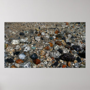 Poster Granite Pebbles no lago Tenaya em Yosemite