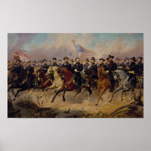 Póster Grant e sua pintura dos generais