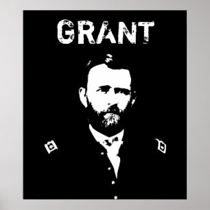 Póster Grant — Preto e Branco