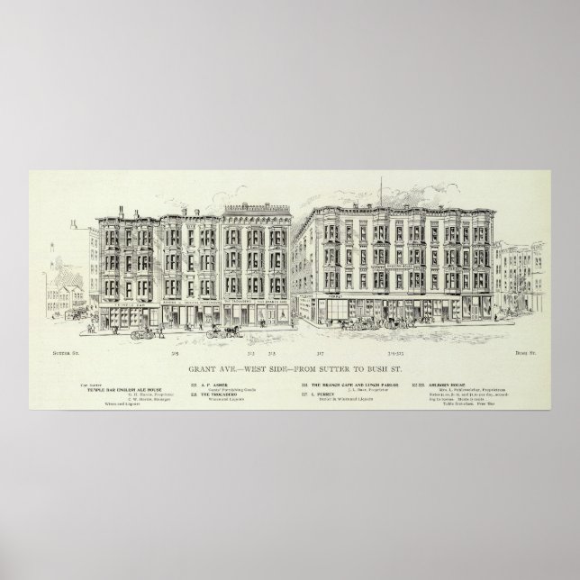 Póster Grant West side Sutter e Bush (Frente)