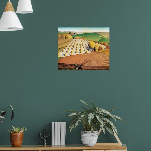 Poster Grant Wood's Fall Plowing (Sala de Estar 1)