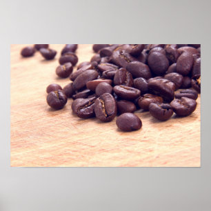 Poster grãos de café