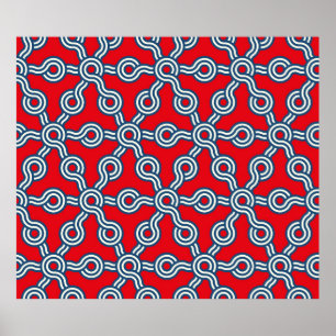 Poster graphic lattice seamless pattern with hexagons gri