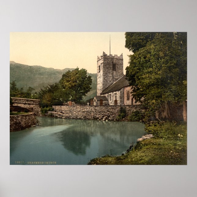 Poster Grasmere Church, Lake District, Cumbria, Inglaterr (Frente)