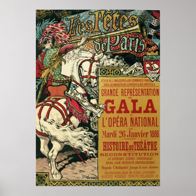Poster Grasset Eugene les fetes de paris (Frente)