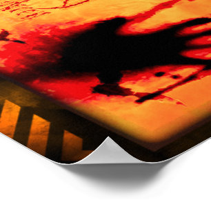 Poster Grático áspero do SlipperyJoe's Feliz Halloween ja