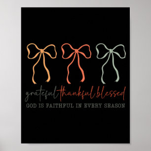 Poster Gratidão Agradecido Abençoado Cristão Fiel de Deus
