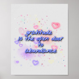 Poster gratidão é a porta da abundância