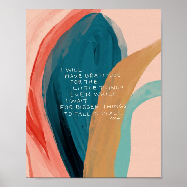 Poster Gratidão pelas pequenas coisas (Frente)