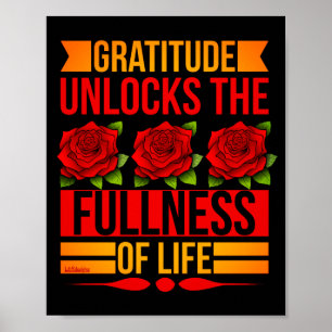 Poster GRATITUDE DESBLOQUEIA A INTEGRIDADE DA VIDA inspir