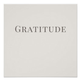 Póster Gratitude – Minimal Typography Calm Poster