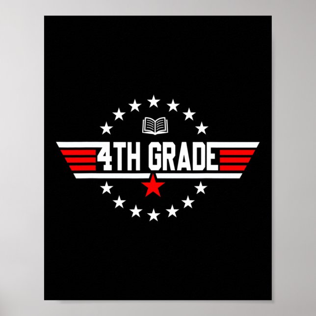 Poster Grau 4.o, 4o ano, de volta à escola no primeiro di (Frente)