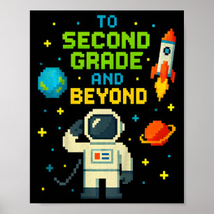 Poster Grau De segundo E Além Do Astronauta Boys Gamer Fi