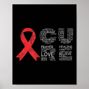Poster Grava de suporte à cirurgia de conscientização do