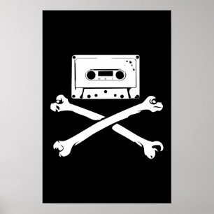 Poster Gravação Home da pirataria da fita & do pirata d
