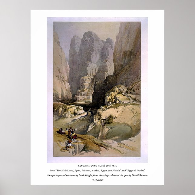 Póster Gravado em pedra por Louis Haghe (Frente)