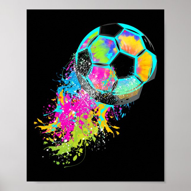 Poster Gravata Colorida Tie Dye Soccer Ll  (Frente)