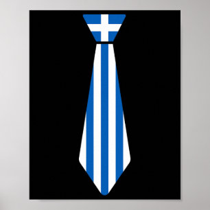 Poster Gravata da Páscoa Grega Piada Novidade Bandeira da