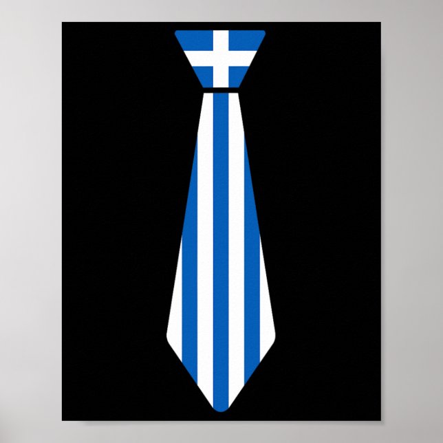 Poster Gravata da Páscoa Grega Piada Novidade Bandeira da (Frente)