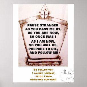 PÓSTER GRAVESTONE, PAUSA STRANGEIRA PIADA