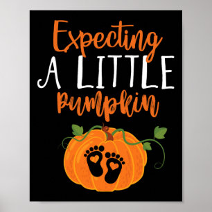Poster Gravidez De Halloween Mamãe Esperava Um Pequeno Pu