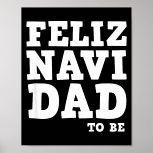 Poster Gravidez Divertida Feliz Navi Pai Para Ser Natal