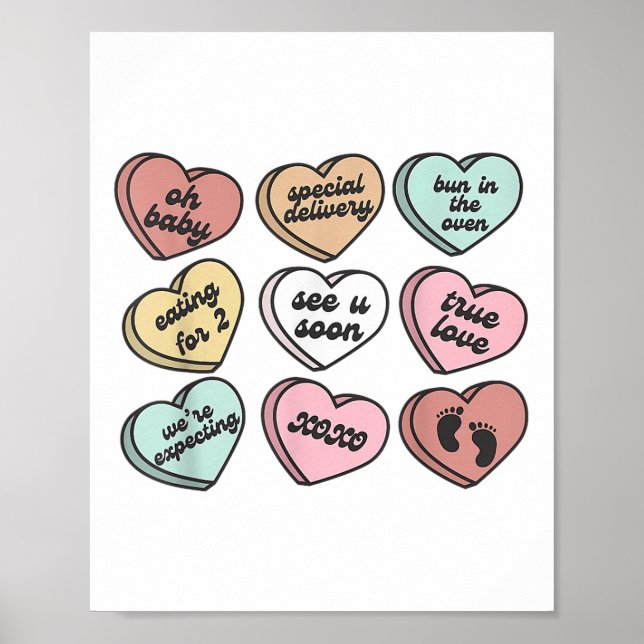 Poster Gravidez Nova Mãe Doce Namorados Bonitos (Frente)