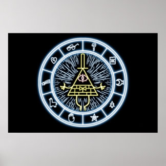 Poster Gravity Falls Bill Cipher Wheel