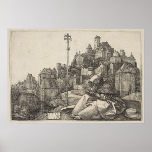 Poster Gravura de Anthony de santo por Albrecht Durer
