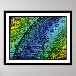 Poster Gravura Flammarion Céu e Terra