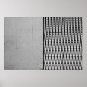 Poster Gray metal galvanized sheet