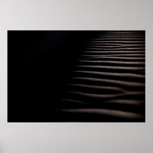 POSTER GRAY SAND IN CHIAROSCURO PHOTOGRAPHY
