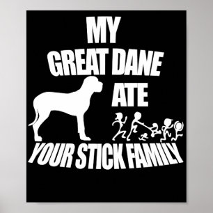 Poster Great dane comeu sua família da vara