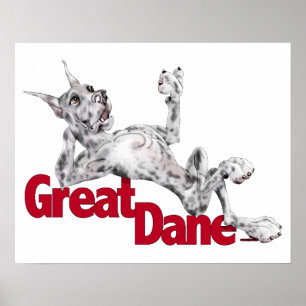 Póster Great Dane Laid Back Merle