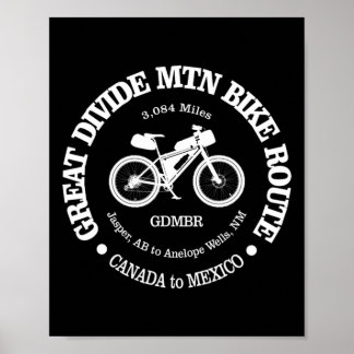 Poster Great Divide Mountain Bike Route Funny Canada To M