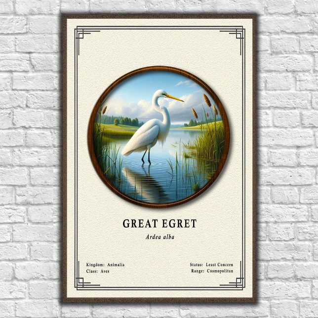 Poster Great Egret Zoology Series (Criador carregado)