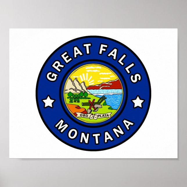 Póster Great Falls Montana (Frente)