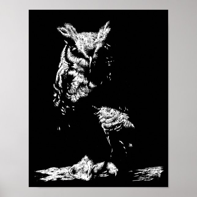 Poster Great Horned Owl (Frente)